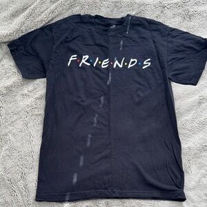 Hanes Black Friends Logo T-Shirt